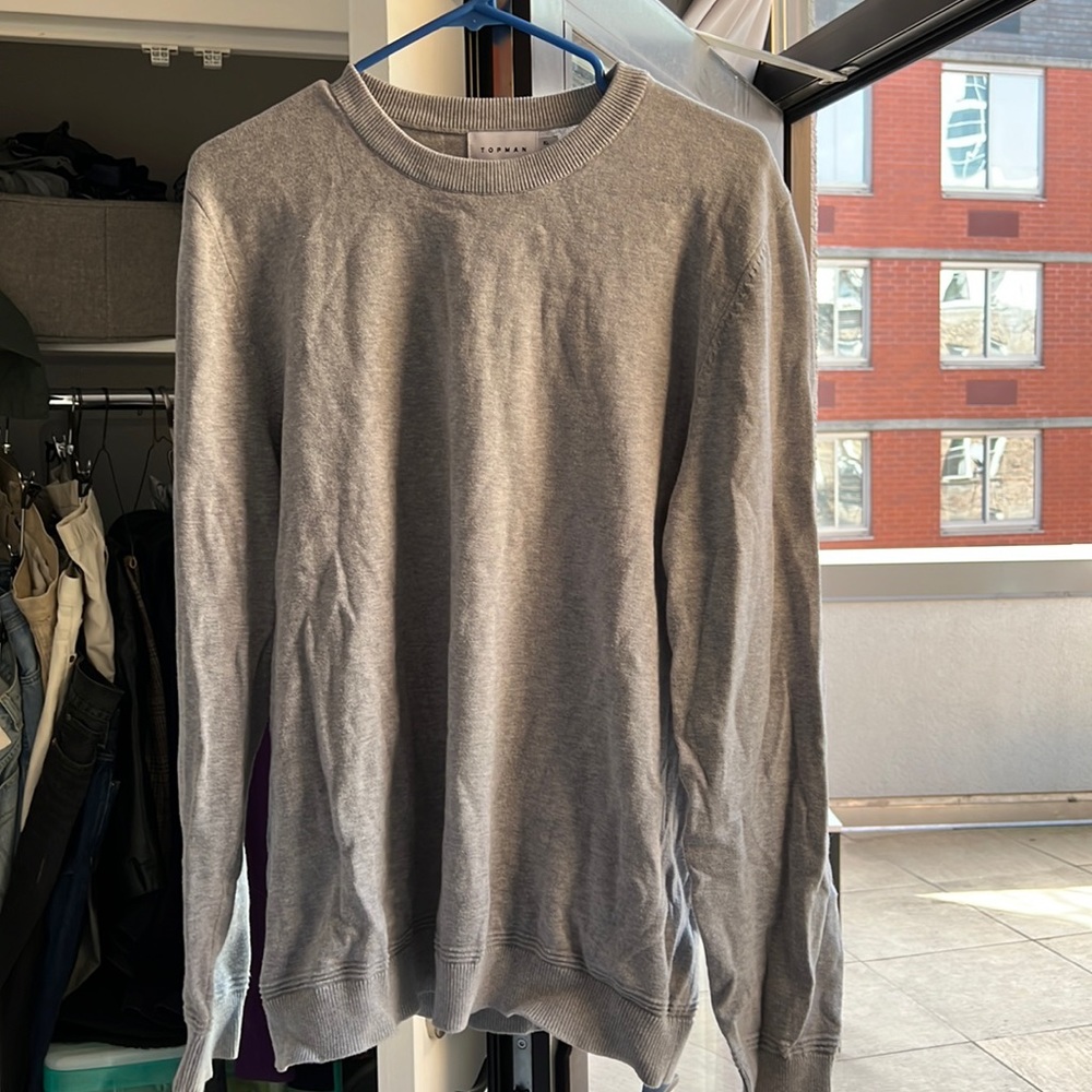 Never worn, Topman gray sweater.